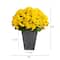 33" UV Resistant Artificial Geranium Plant in Slate Ceramic Planter (Indoor/Outdoor)